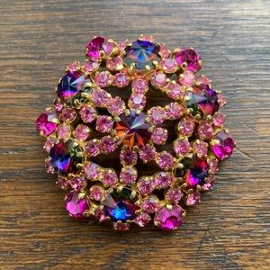 Vintage crystal brooch